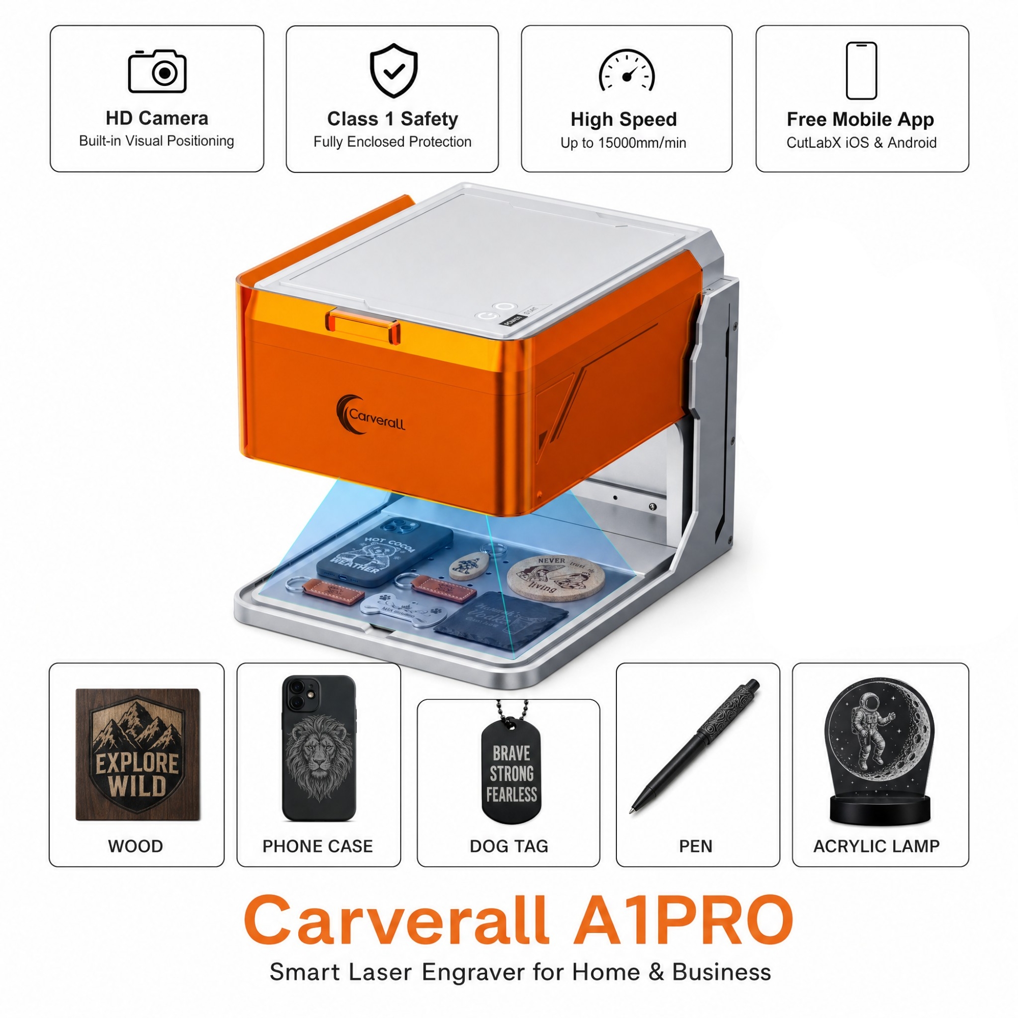 Industrial Laser Removal - Carverall A1PRO Desktop Laser Engraver and