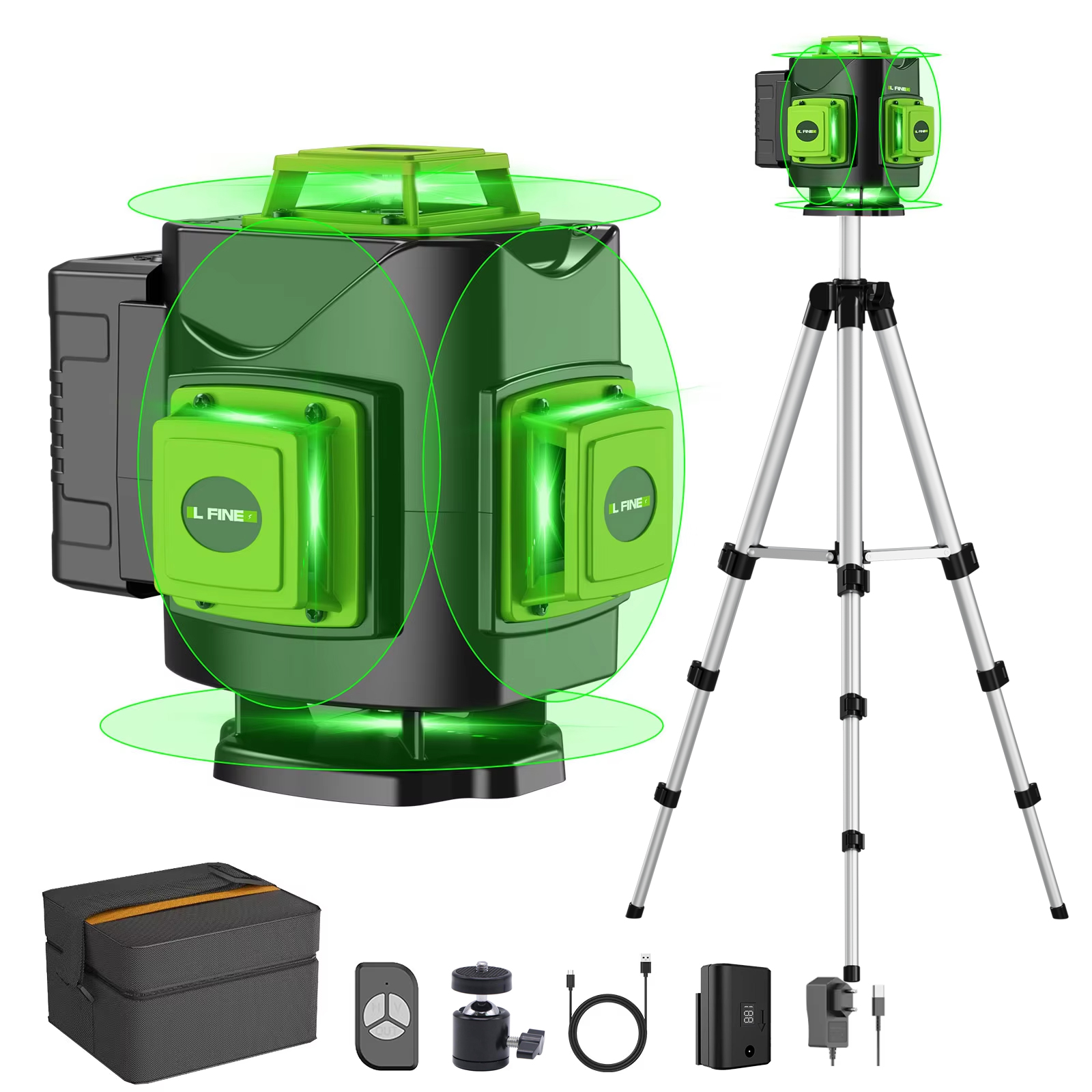 Industrial Laser Measurement - LFINE Nivel Laser Set 4D 16