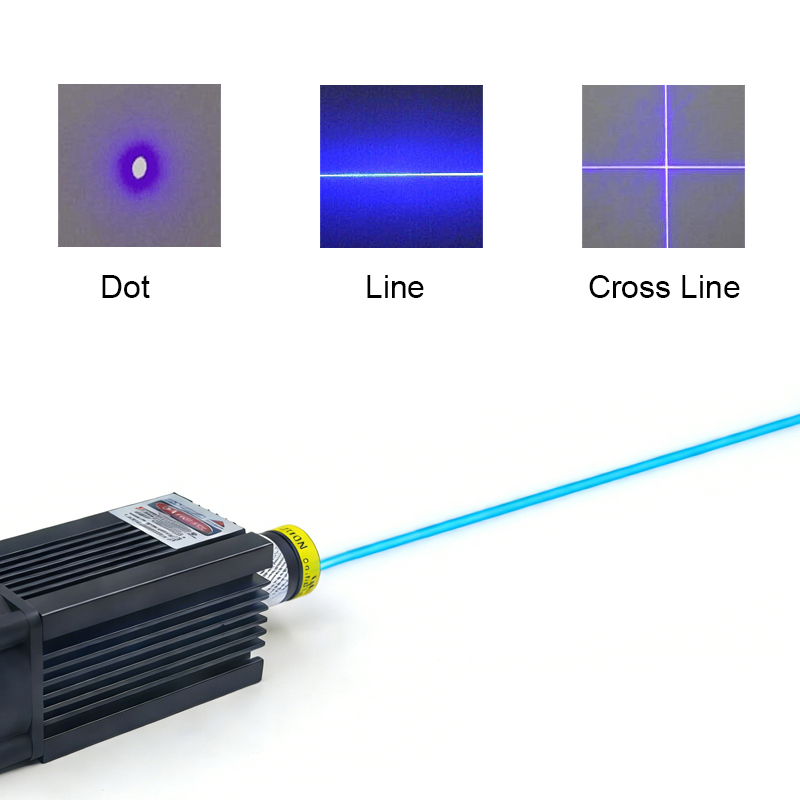 Industrial Laser Pointer - Powerful Cutting Laser 450nm Blue Dot/Line/Cross