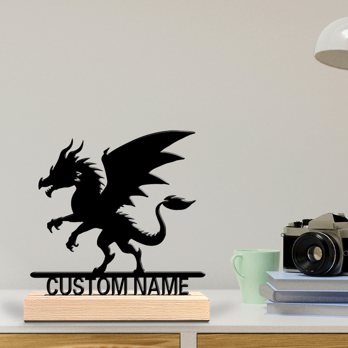 Industrial Laser - 1pc Retro Personalized Custom Dragon Metal