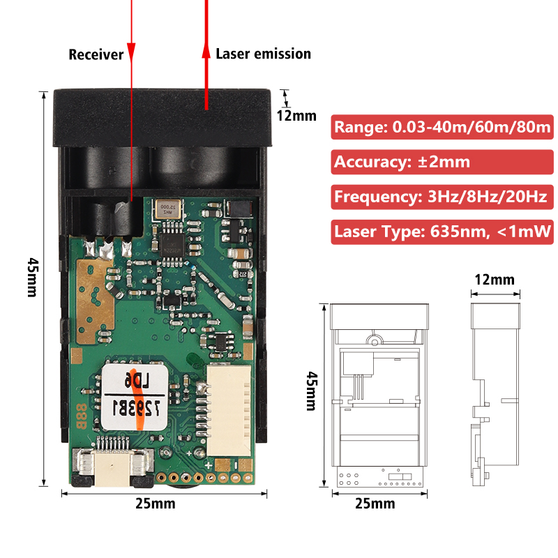 80m Compact Size Cmos Laser Di - Industrial Laser Displacement Sensor 리뷰 및 가격