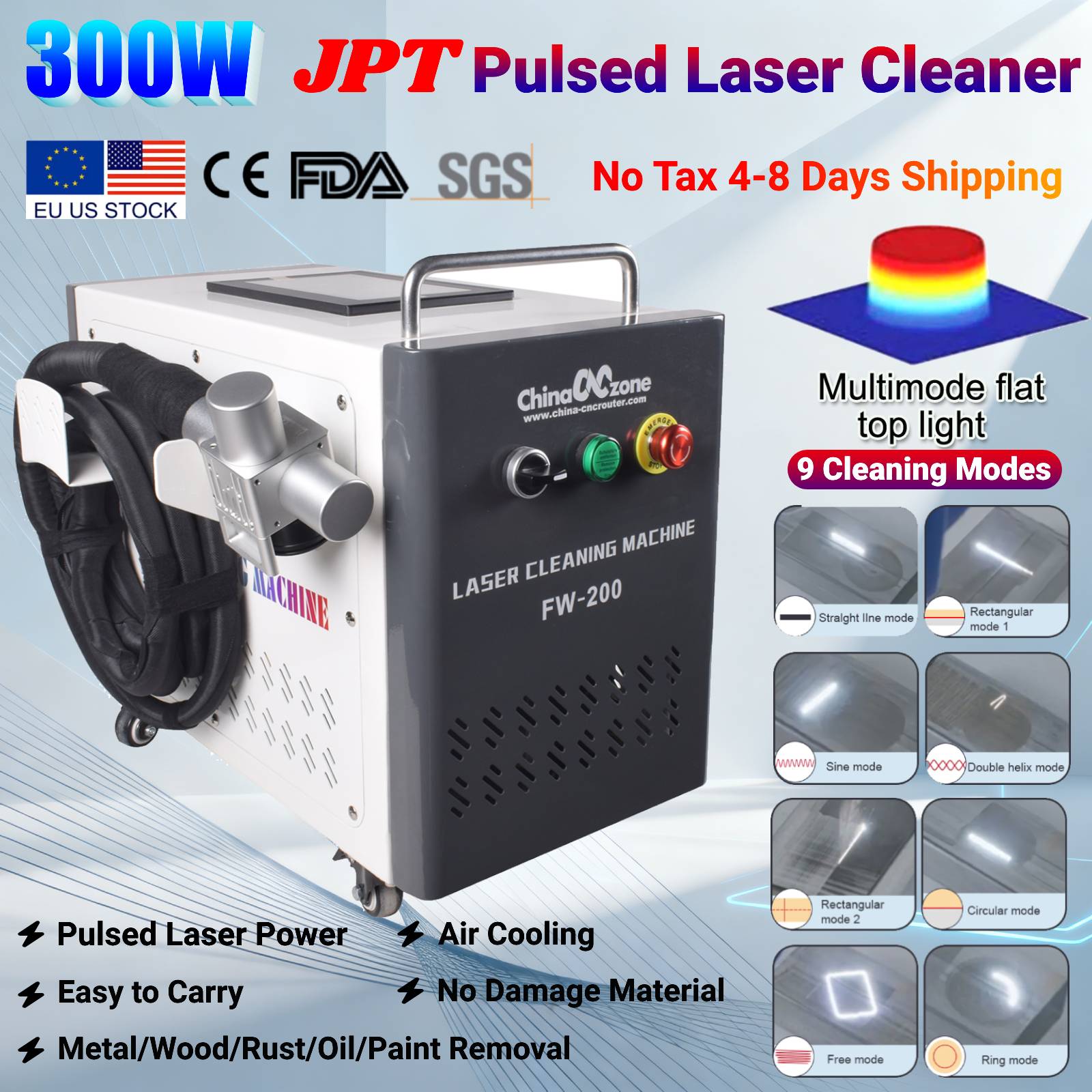 300W JPT Pulsed Laser Cleaning - Industrial Laser Paint Remover 리뷰 및 가격